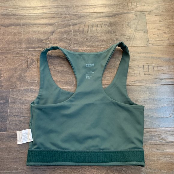 Girlfriend Collective Paloma Bra in Moss - Picture 2 of 6